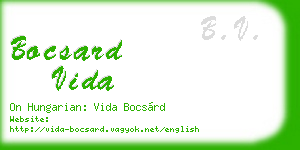 bocsard vida business card